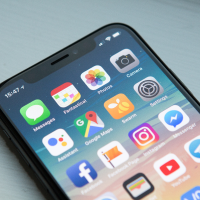 Smartphone screen with several application icons